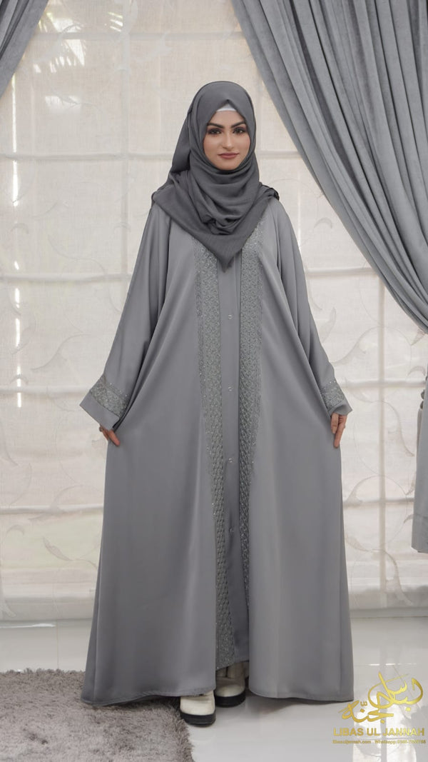 ABAYA  Zareen – Grace in Every Thread Fabric: Nida China  Available in 6 elegant colors