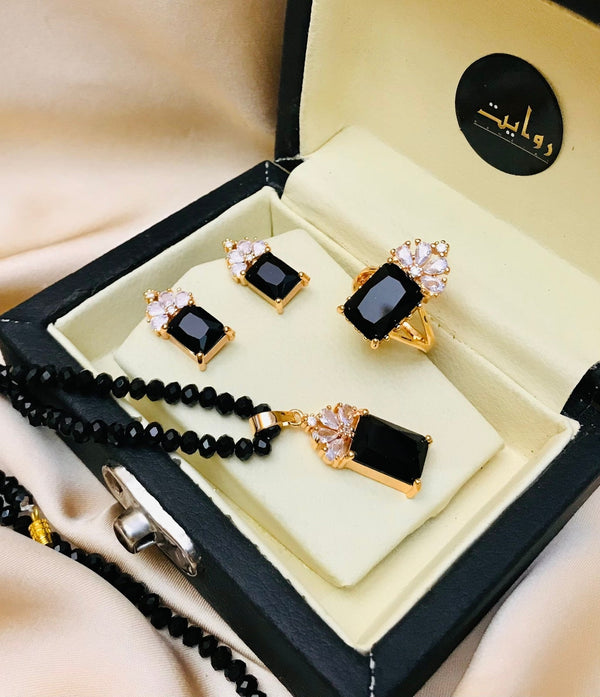 Zircon Mala Set-01 (Black)