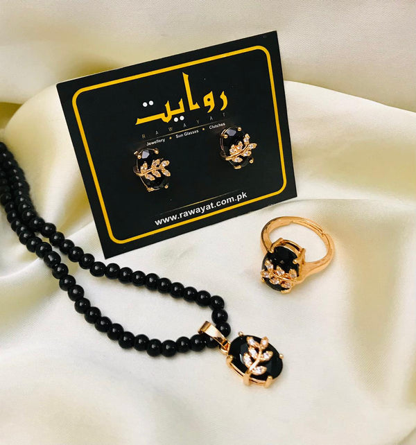 Zircon Mala Set-02 (Black)