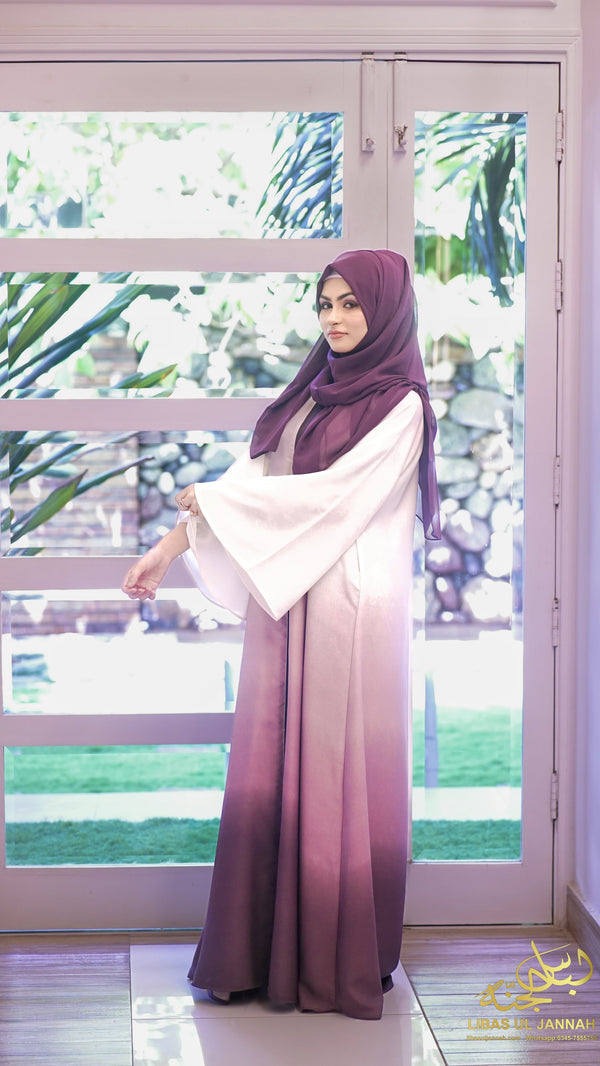 ABAYA Aura – Signature Tie & Dye Front-Open Abaya